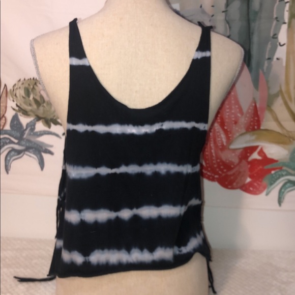 Forever 21 Striped Tank Top with Tie Fringed Sides - Picture 4 of 5